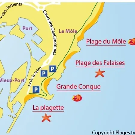 Apartamento Cap D'agde Méditerranée 4 Pers Piscine Rdc Parking Gratuit *